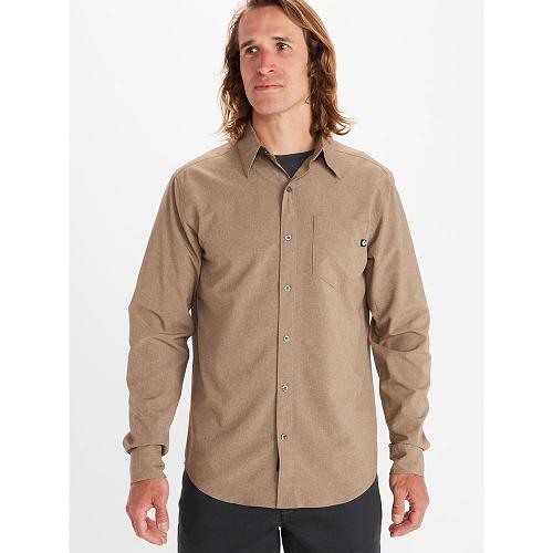 Marmot Clothes Khaki NZ - Aerobora Shirts Mens NZ7293684